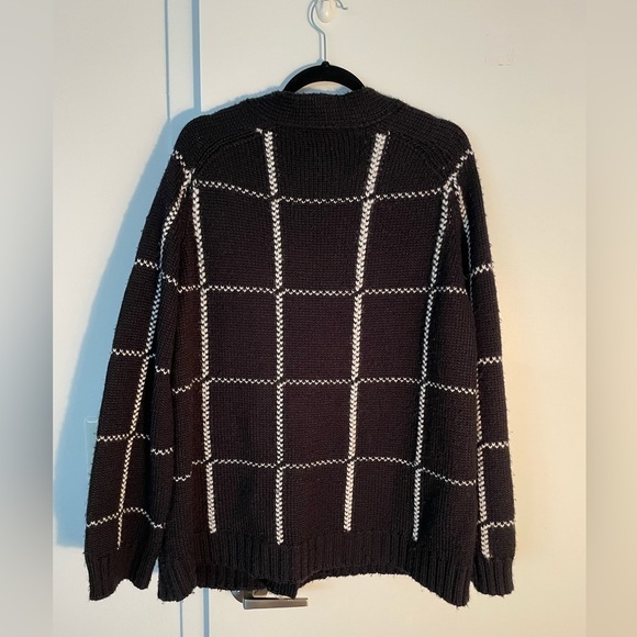 Anine Bing Kurt cardigan in black and white plaid - Picture 6 of 9
